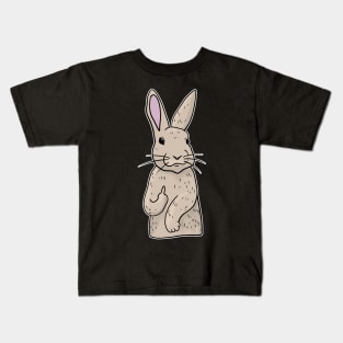 Grumpy Rabbit Holding Middle finger funny gift Kids T-Shirt